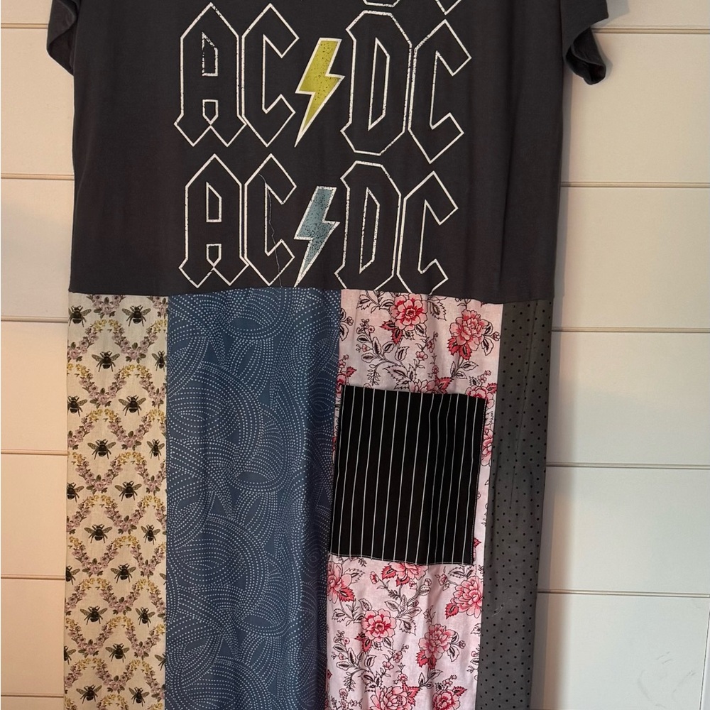 Concert maxi dress/ custom patchwork